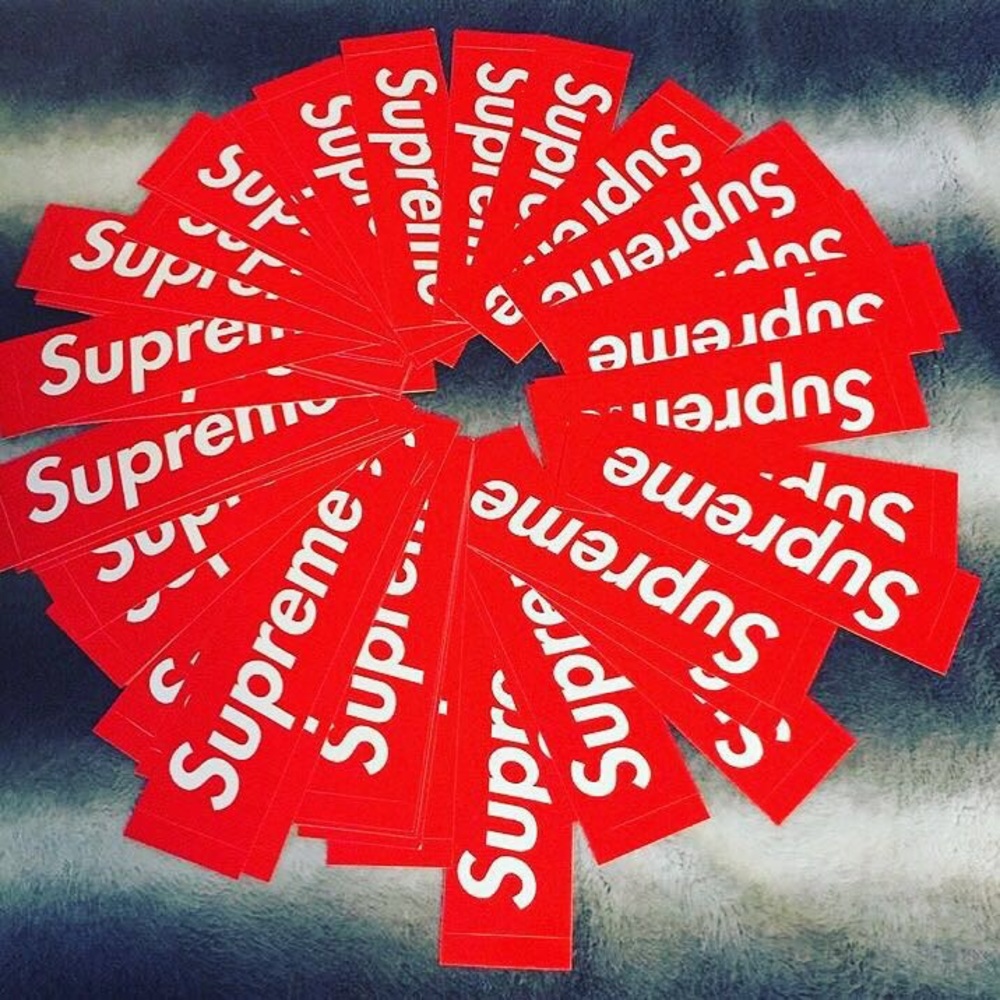 🎁4 BOGOS for 15$ SUPREME RED BOX LOGO STICKERS